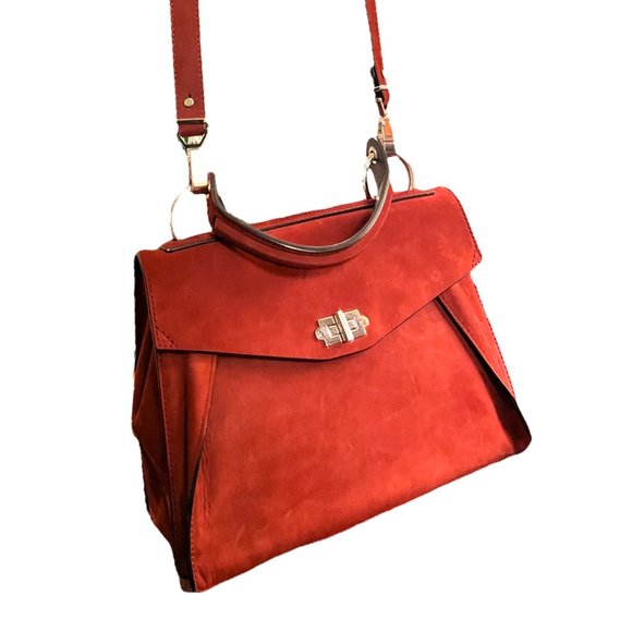 PROENZA SCHOULER Suede Nubuck Medium Hava Bag, Beautiful Burgundy - Picture 6 of 13